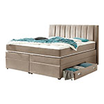 Atlantic Home Collection Creme Boxspringbett mit Bettkasten