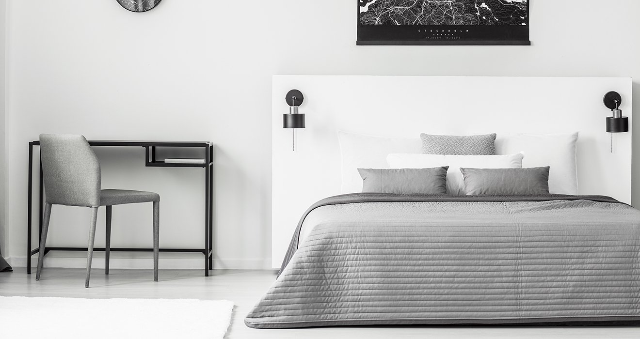 Boxspringbett in minimalistischem Stil